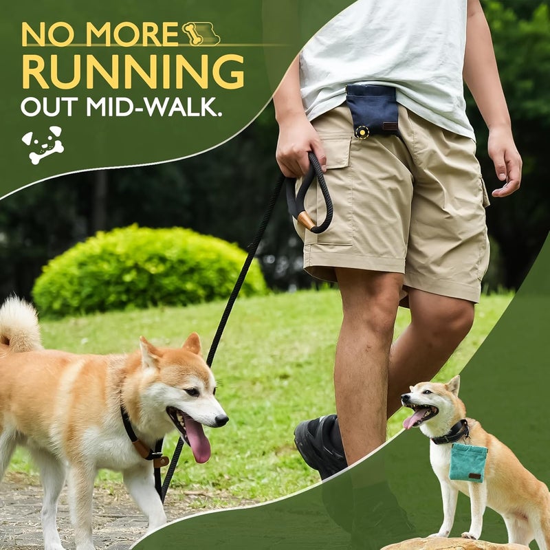 ETIAL Dog Treat Pouch,Portable Puppy Dog Training Treat Bag,Hand Free Dog Walking Bag,Auto Closing Pet Feed Snack Reward Pocket,Dog Food Dispenser for Pet Puppy Travel or Outdoor Use (Coral Green) - Image 3